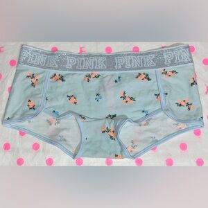 Victoria’s Secret Pink panties VS PINK logo boyshort panty PINK glitter sparkle